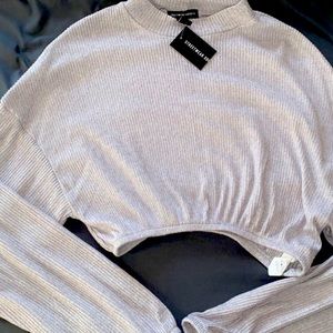Grey croped sweater